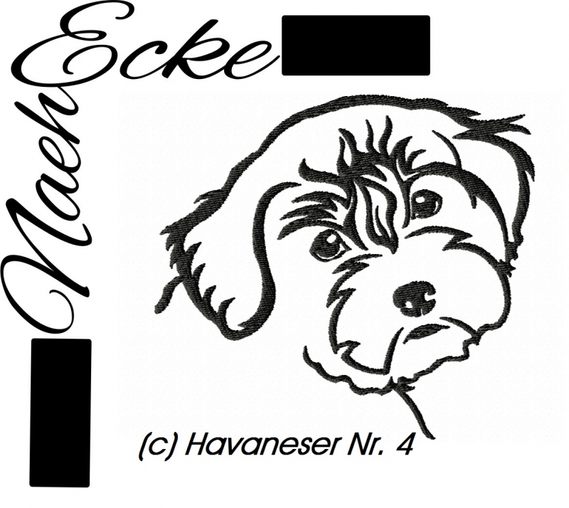 Stickdatei Havaneser 4 13x18