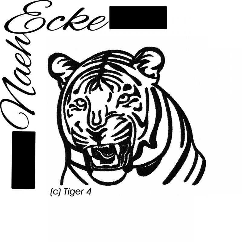 Stickdatei Tiger 4 10x10 
