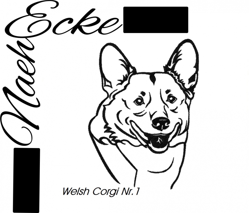 Stickdatei Welsh Corgi Nr. 1 20x30 