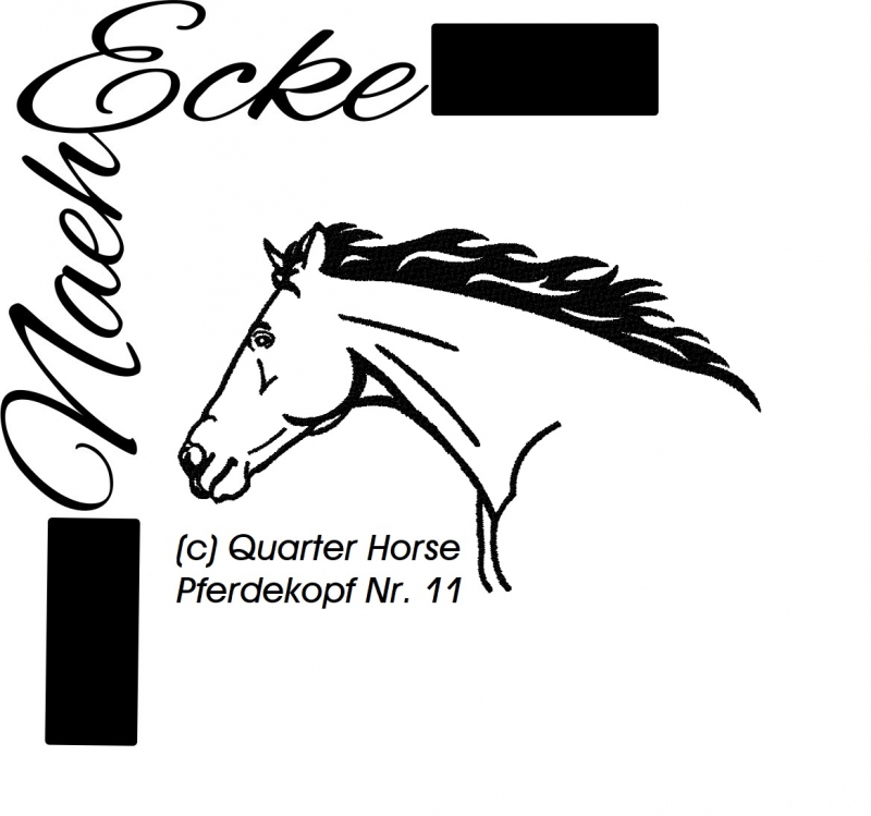 Embroidery Horse Nr. 11 Quarter Horse 5x7 