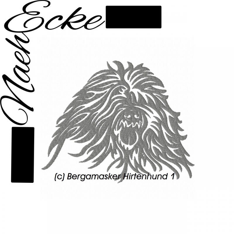 Stickdatei Bergermasker Hirtenhund 13x18