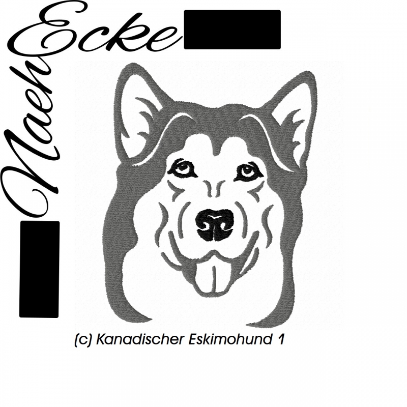 Stickdatei Kanadischer Eskimohund 10x10