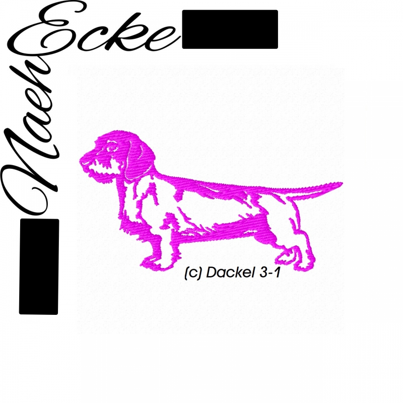 Embroidery Dachshund 03-1 4x4