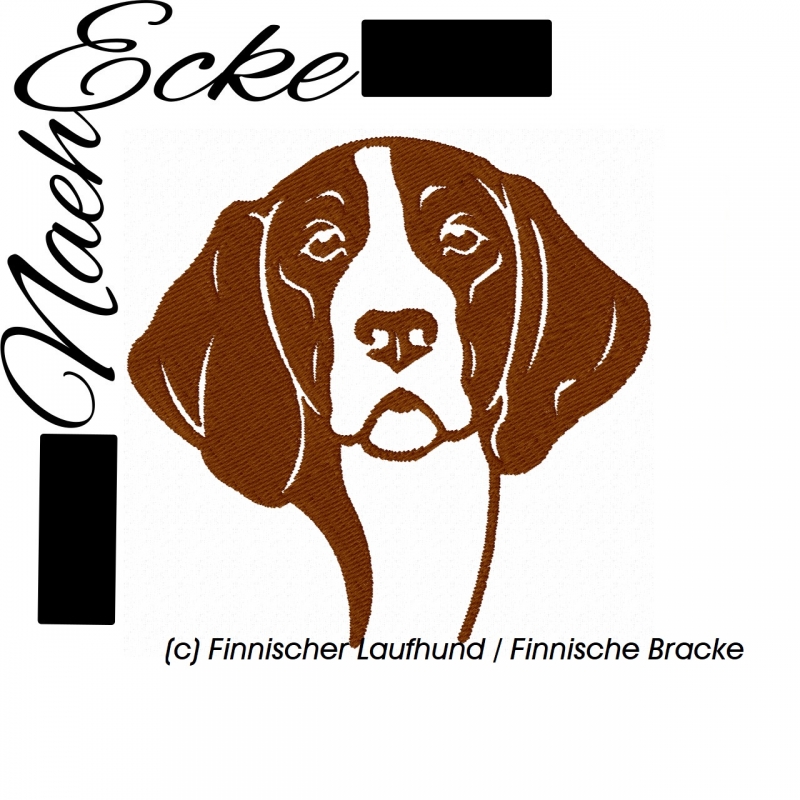 Embroidery Finnischer Laufhund 4x4