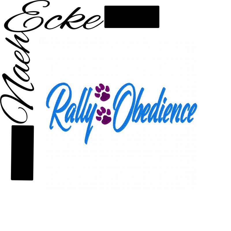 Stickdatei Rally Obedience 6 Schriftzug 20x20