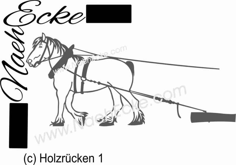 PLOTTERdatei Rückepferd / Holzrücken 1 SVG / EPS
