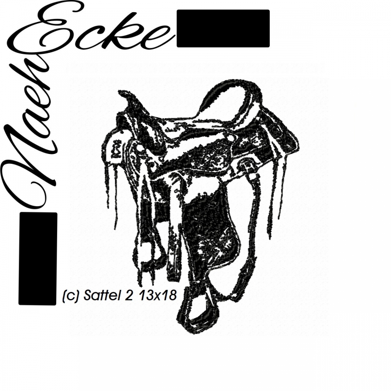 Stickdatei Sattel 2 13x18