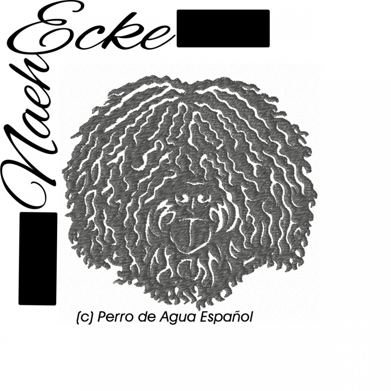 Embroidery Perro de Agua Español 4x4