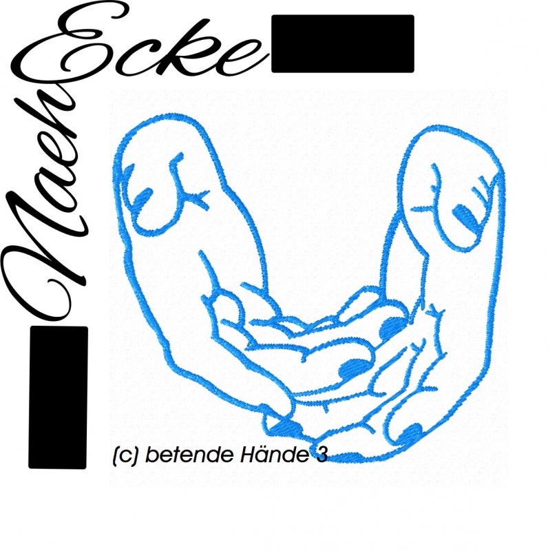 Stickdatei betende Hände 3 10x10