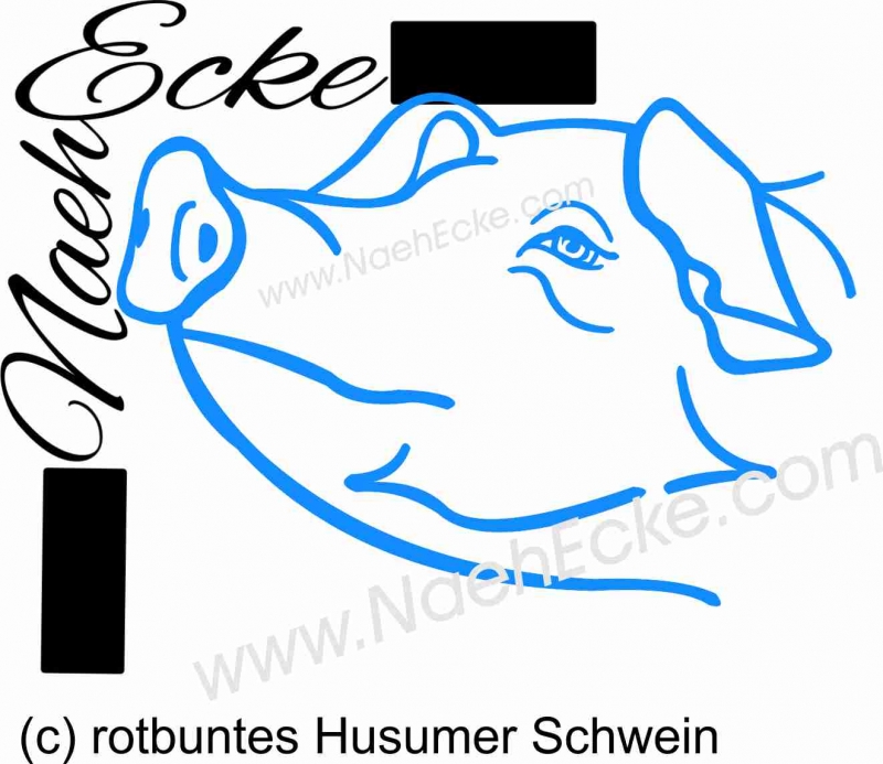 PLOTTERdatei Schwein 3 rotbuntes Husumer Schwein SVG / EPS