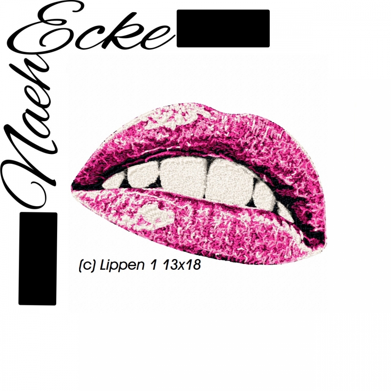 Stickdatei Lippen 1 13x18