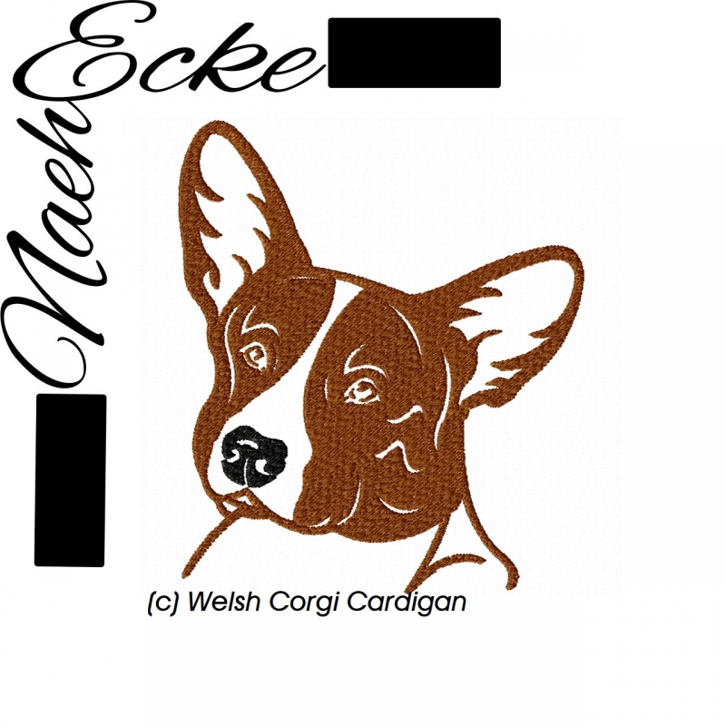 Stickdatei Welsh Corgi Cardigan 10x10