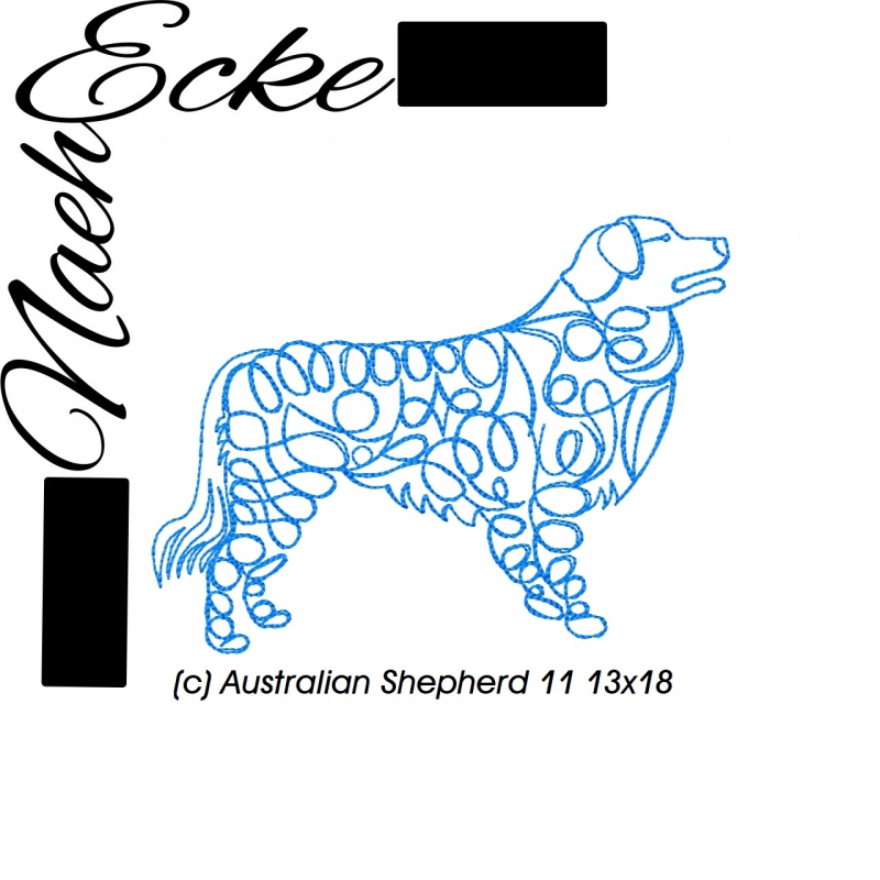 Stickdatei Australian Shepherd 11 13x18