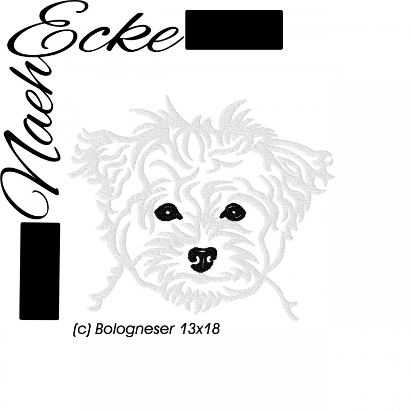 Stickdatei Bologneser 13x18