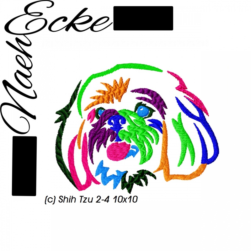 Stickdatei Shih Tzu 2-4 10x10