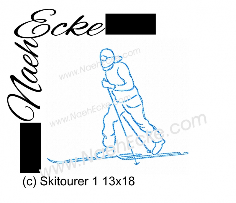 Stickdatei Skitourer 1 13x18