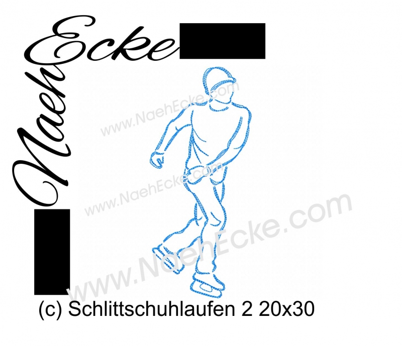 Stickdatei Schlittschuhlaufen 2 20x30