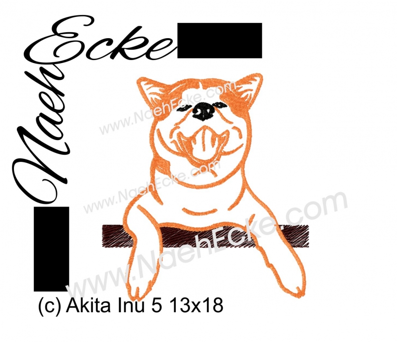 Stickdatei Akita Inu Nr. 5 13x18