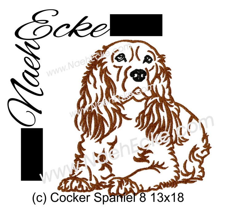 Stickdatei Cockerspaniel 8 13x18