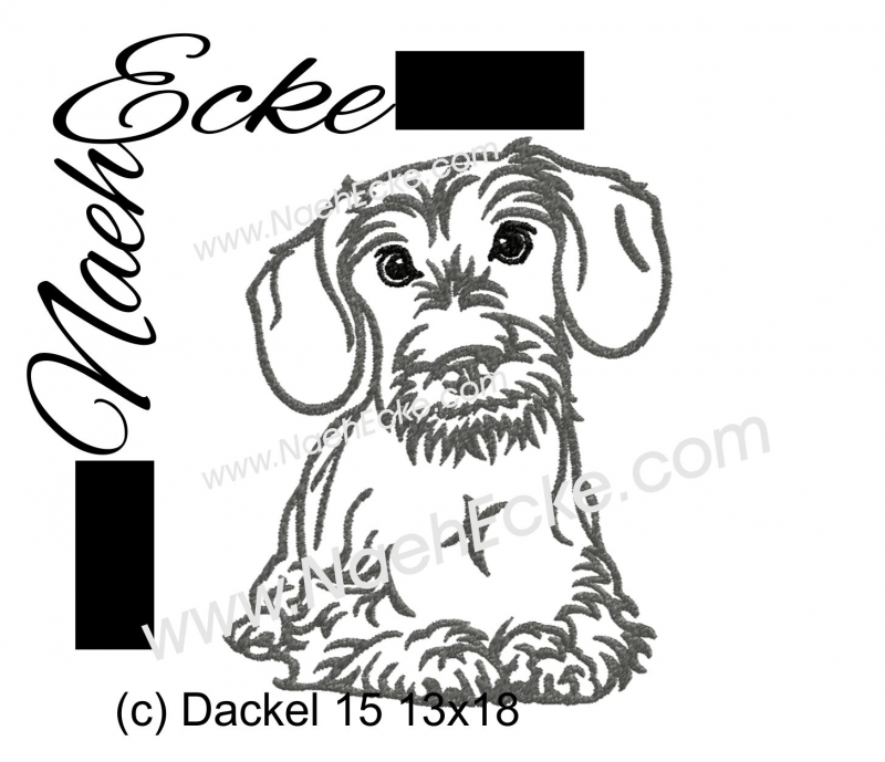 Stickdatei Dackel Nr. 15 13x18