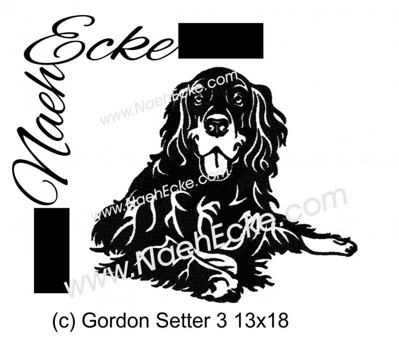 Stickdatei Gordon Setter Nr. 3 13x18