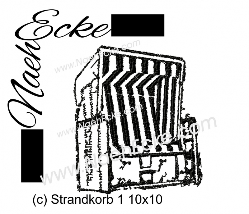 Stickdatei Strandkorb 1 10x10 Scrib-Art