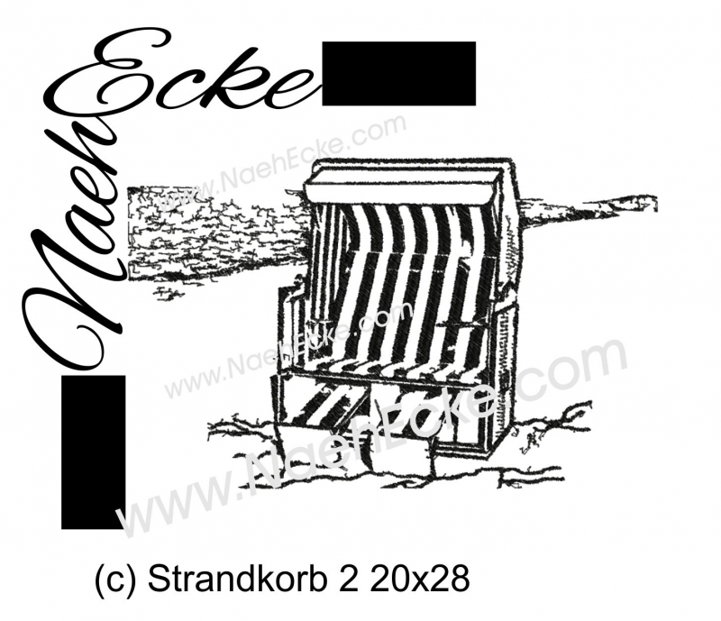 Stickdatei Strandkorb 2 20x28 Scrib-Art