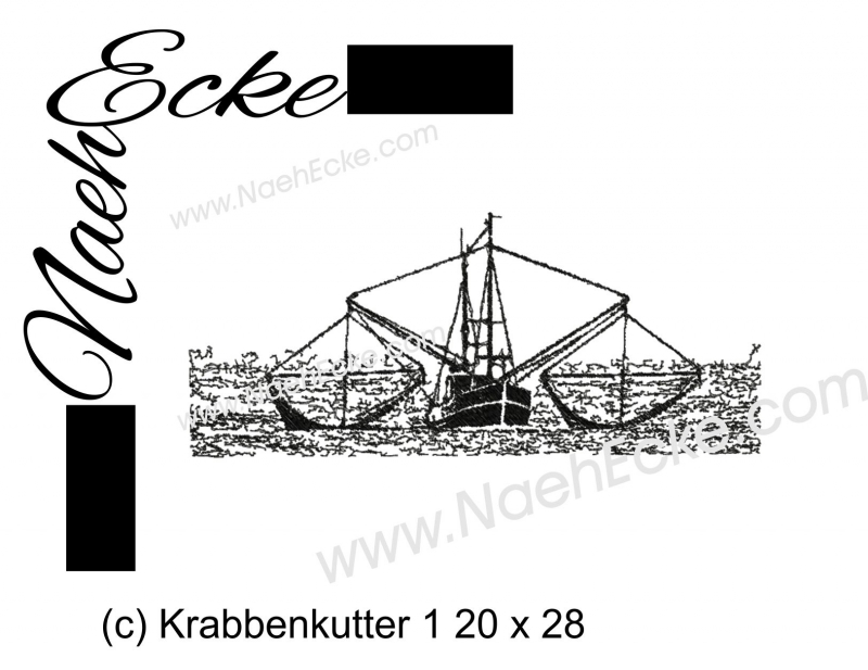 Stickdatei Krabbenkutter 1 20x28