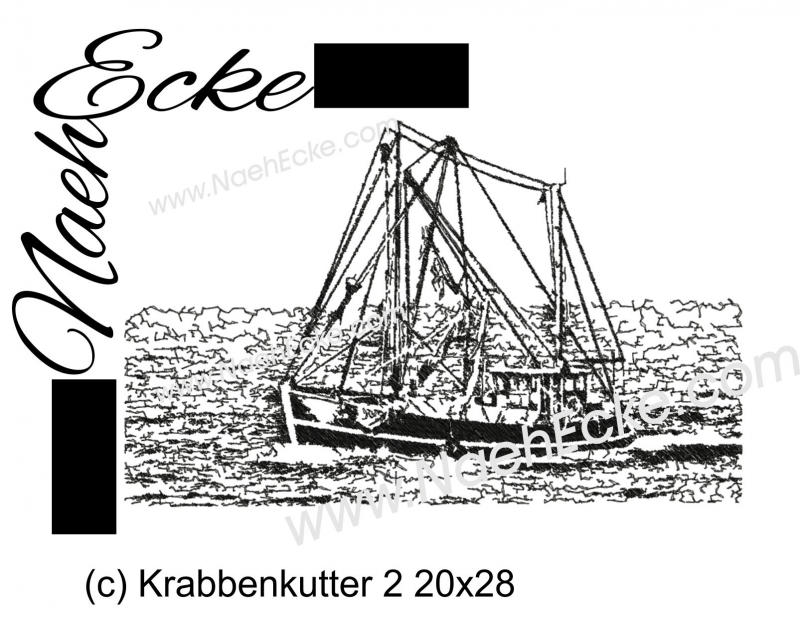 Stickdatei Krabbenkutter 2 20x28