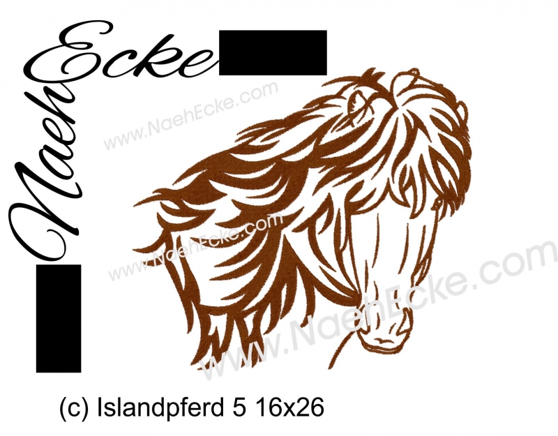 Stickdatei Islandpferd 05 16x26