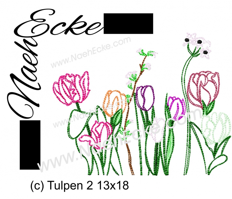 Embroidery Tulip 2 5x7