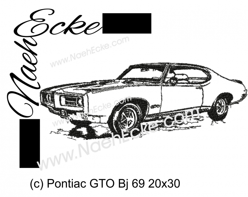 Stickdatei GTO Bj 69 20x30