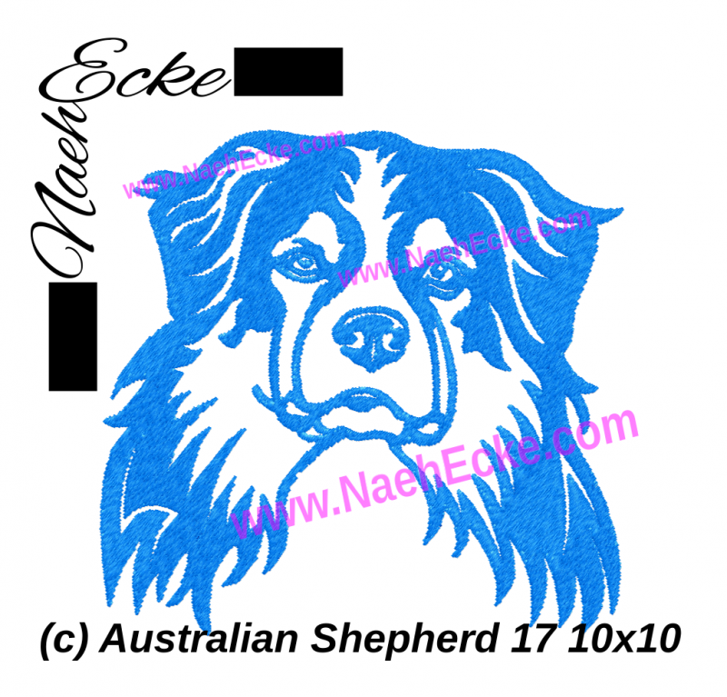 Stickdatei Australian Shepherd 17 10x10