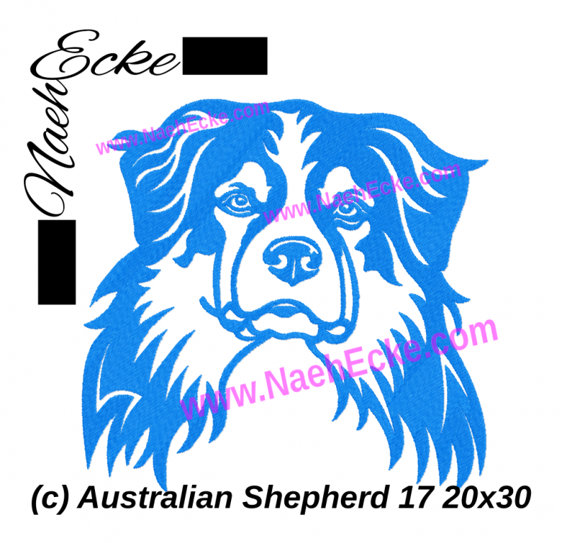 Embroidery Australian Shepherd 17 11.81 x 7.87