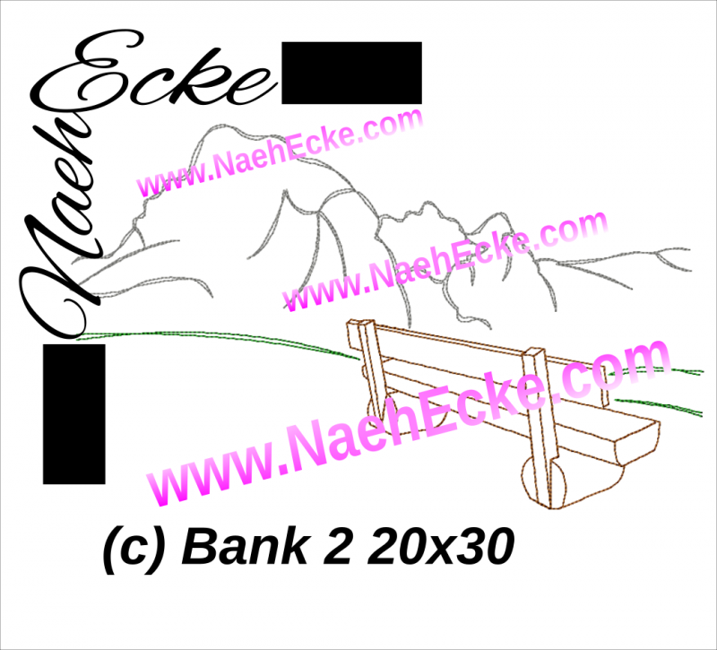 Stickdatei Bank 2 20x30