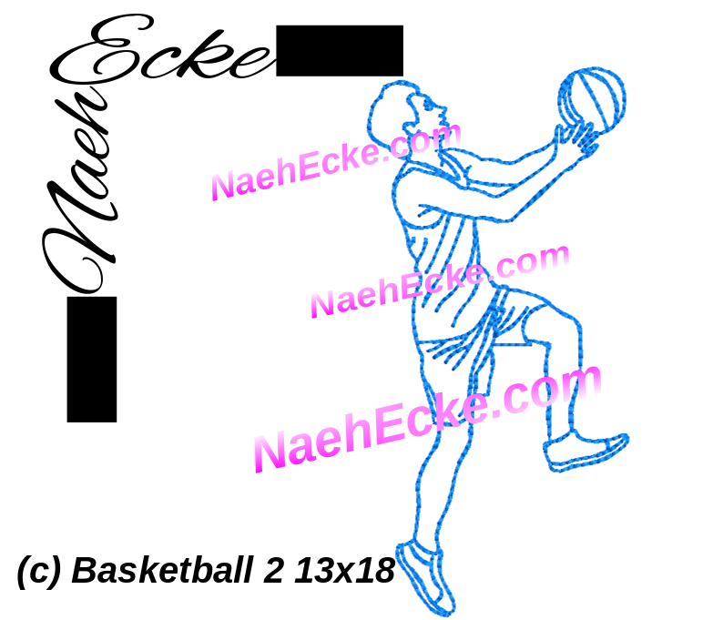 Stickdatei Basketball 2 13x18 / 14x20