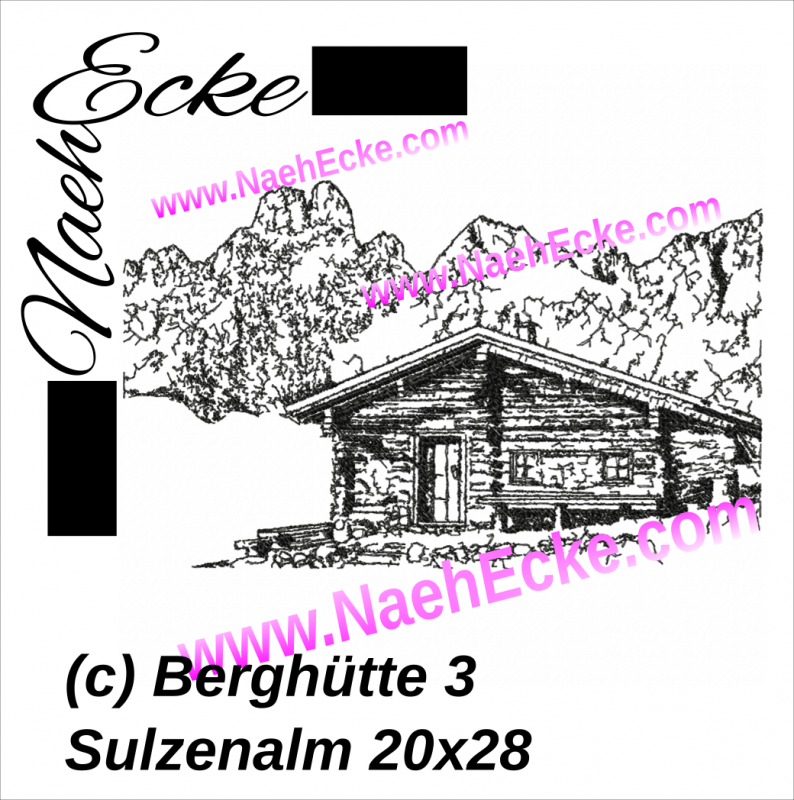 - Berghütte 3 Sulzenalm Scrib-Art 20x30 / 20x28