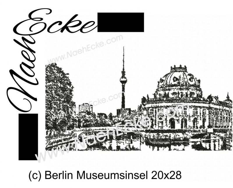 Stickdatei Berlin Museumsinsel 20x28 Scrib-Art