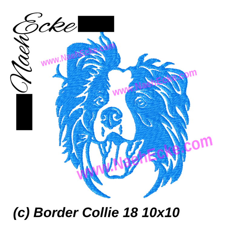 Stickdatei Border Collie 18 10x10