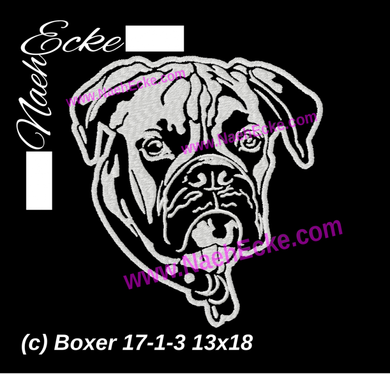 Stickdatei Boxer 17-1-3 13x18 / 14x20