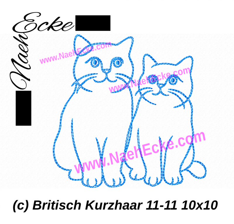 Stickdatei Britisch Kurzhaar 11-11 10x10