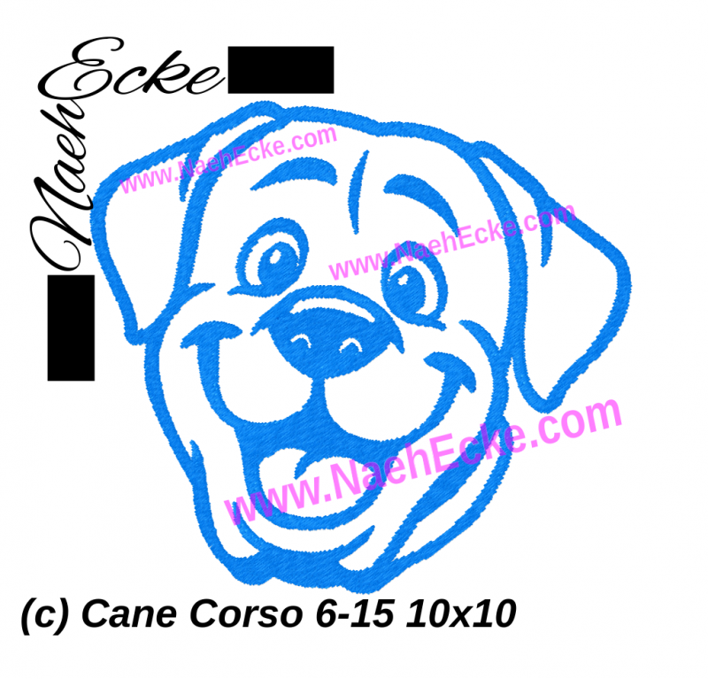 Stickdatei Cane Corso 6-15 10x10