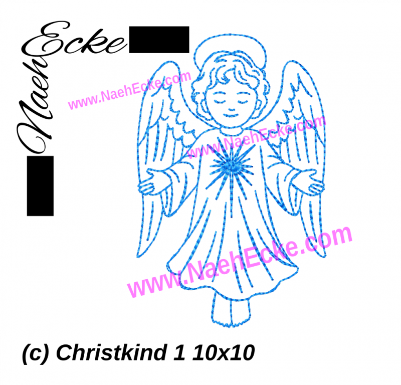 Stickdatei Christkind 1 10x10