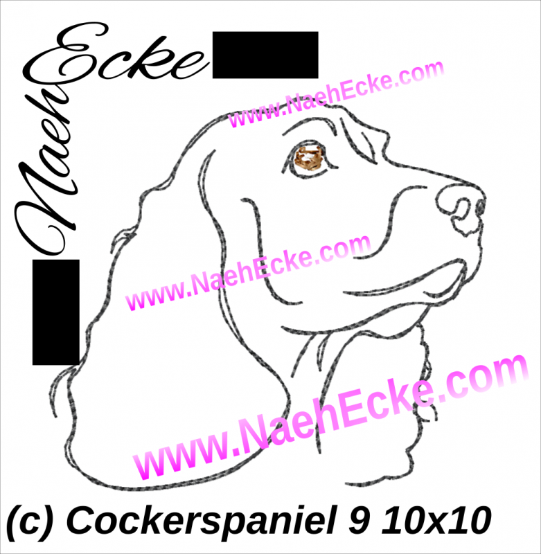 Embroidey Cockerspaniel 9 4x4