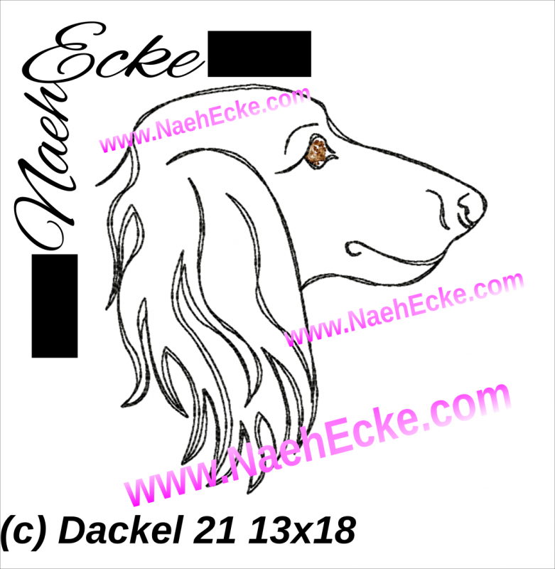 Stickdatei Dackel 21 13x18
