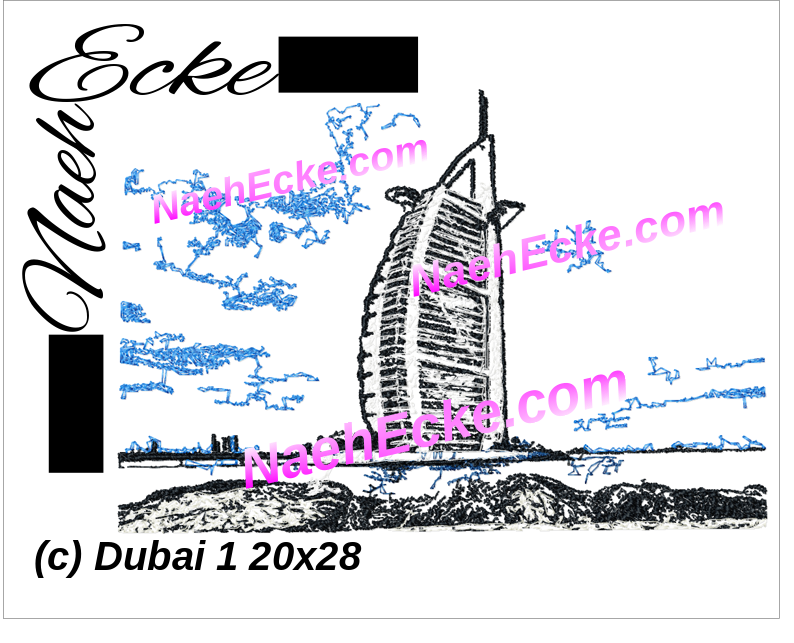Stickdatei Dubai 1 20x28