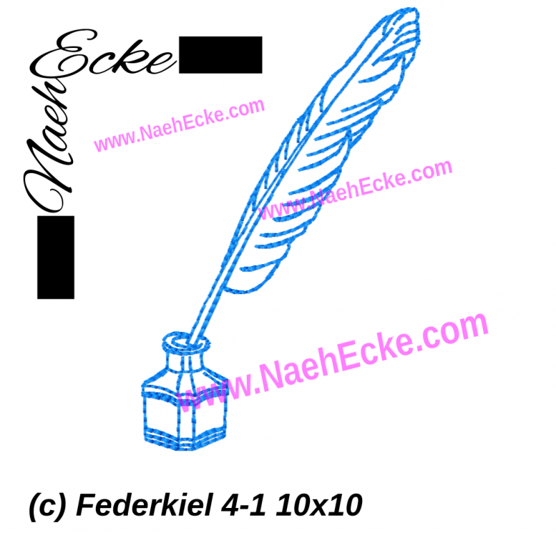 Stickdatei Federkiel 4-1 10x10
