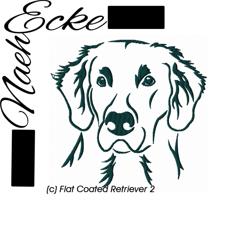 Stickdatei Flat Coated Retriever Nr. 2 13x18 