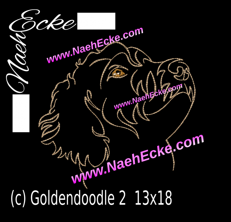 Stickdatei Goldendoodle 2 13x18