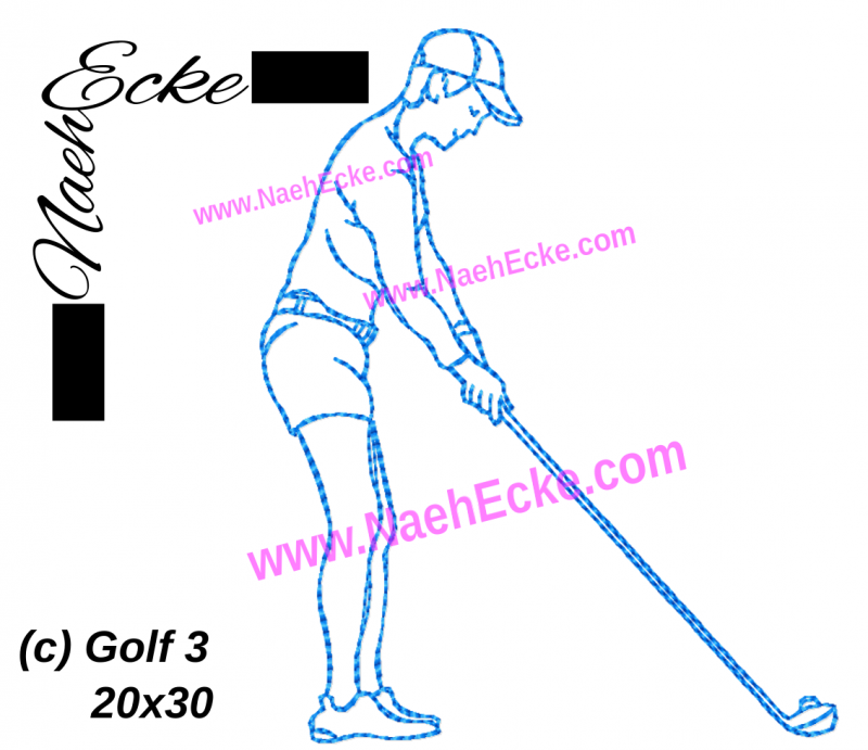Stickdatei Golf 3 20x30 / 18x30 / 20x20 / 20x28